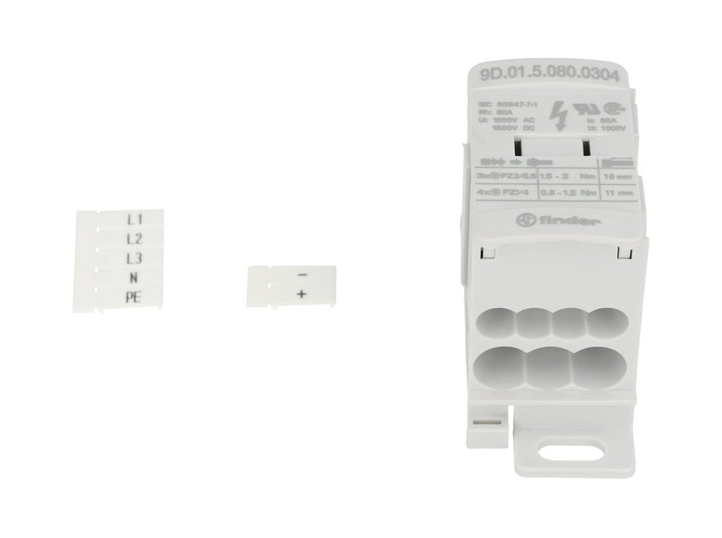 9D0150800304 – BLOQUE DE DISTRIBUCIÓN 3 ENTRADAS, 4 SALIDAS, 80A