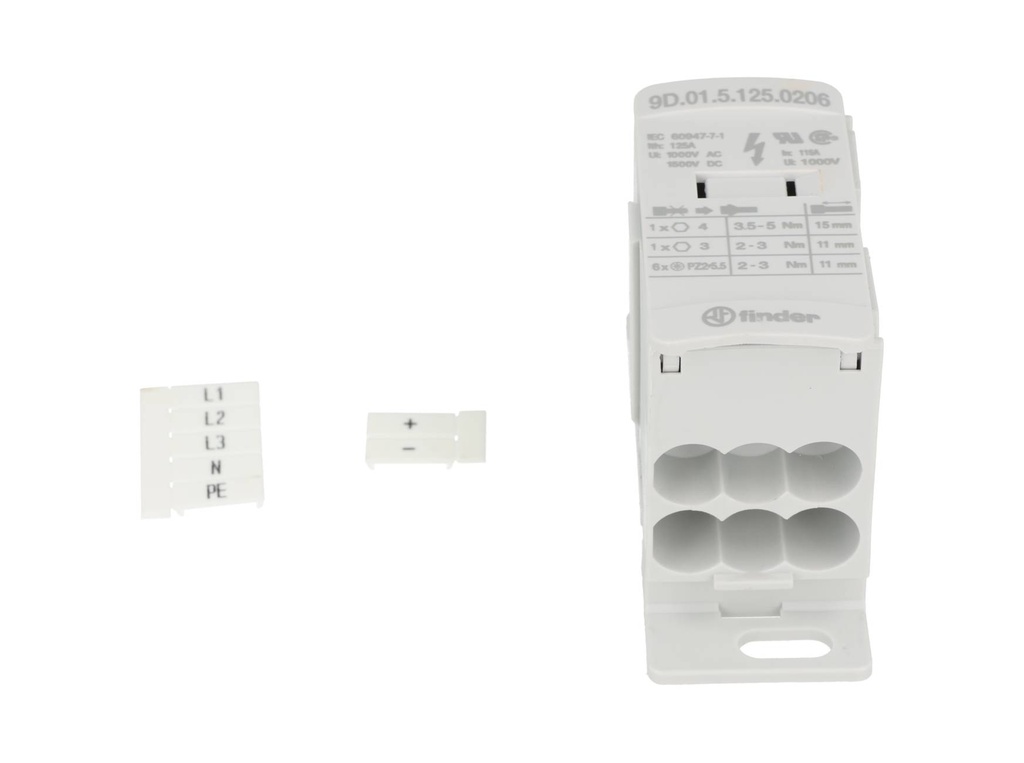 9D0151250206 – BLOQUE DE DISTRIBUCIÓN 2 ENTRADAS, 6 SALIDAS, 125A