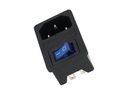 TP-CF-B — INTERRUPTOR CON FUSIBLE Y CONECTOR PARA GABINETE, 125VCA/10AMP. COLOR AZUL