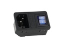 TP-CF-B — INTERRUPTOR CON FUSIBLE Y CONECTOR PARA GABINETE, 125VCA/10AMP. COLOR AZUL
