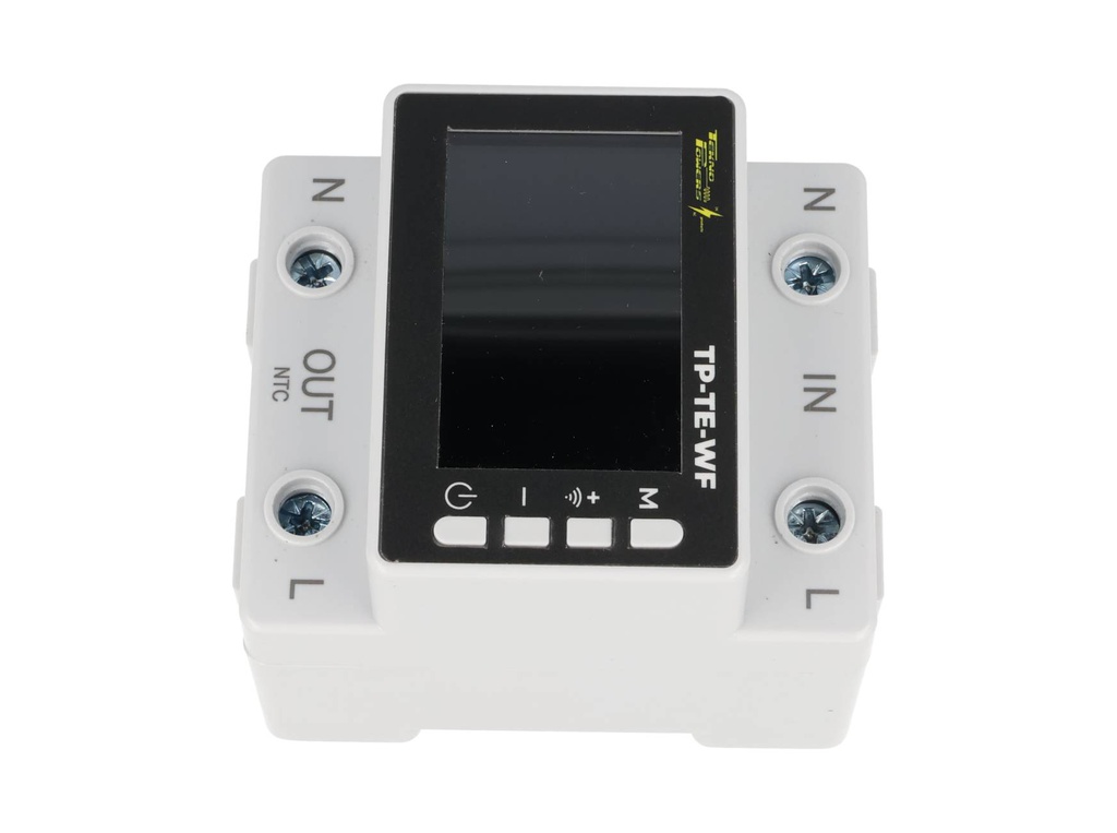 TP-TE-WF — VOLTIMETRO, MEDIDOR DE ENERGÍA WIFI, 110-220VCA, KW, PF, HZ, TEMP.-20/150GRADOS CENTÍGRADOS, KWH, TIEMPO, AMP.