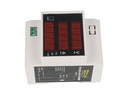 TP-D52-450/100MF — MEDIDOR DIGITAL VOLT/AMP, 220-450VCA/100A, HOROMETRO, MONTAJE EN RIEL DIN, W, KWH, TIMER, FACTOR DE POTENCIA, 30 KW, 99999KWH, FP 0-1, 999.59H