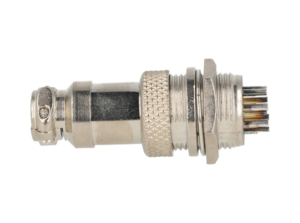 TP-GX16-9P — CONECTORES (PAR GX16 9 PIN MACHO/HEMBRAPARA PANEL Y EXTENCION 4A/125VCA 16mm