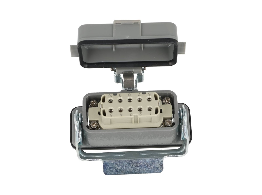 FIC10-10P-B — CONECTOR INDEPENDIENTE HEMBRA 10A 400V 10PIN PANEL (MACHOS MIC10-10P-TOPARA SIDE) 