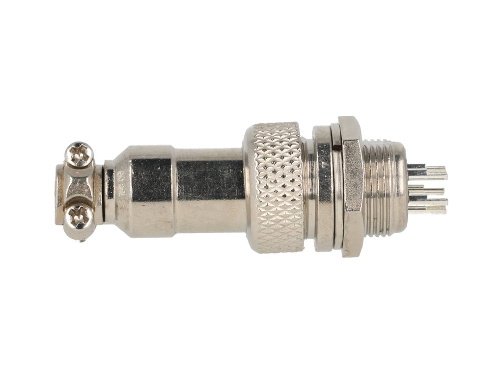 TP-GX12-5P — CONECTORES (PAR GX12 5 PIN MACHO/HEMBRAPARA PANEL Y EXTENSION 5A/125VCA, 12mm