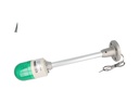MLPS-110G — FAROLA VERDE 66mm CON ESTROBO Y POSTE 200mm