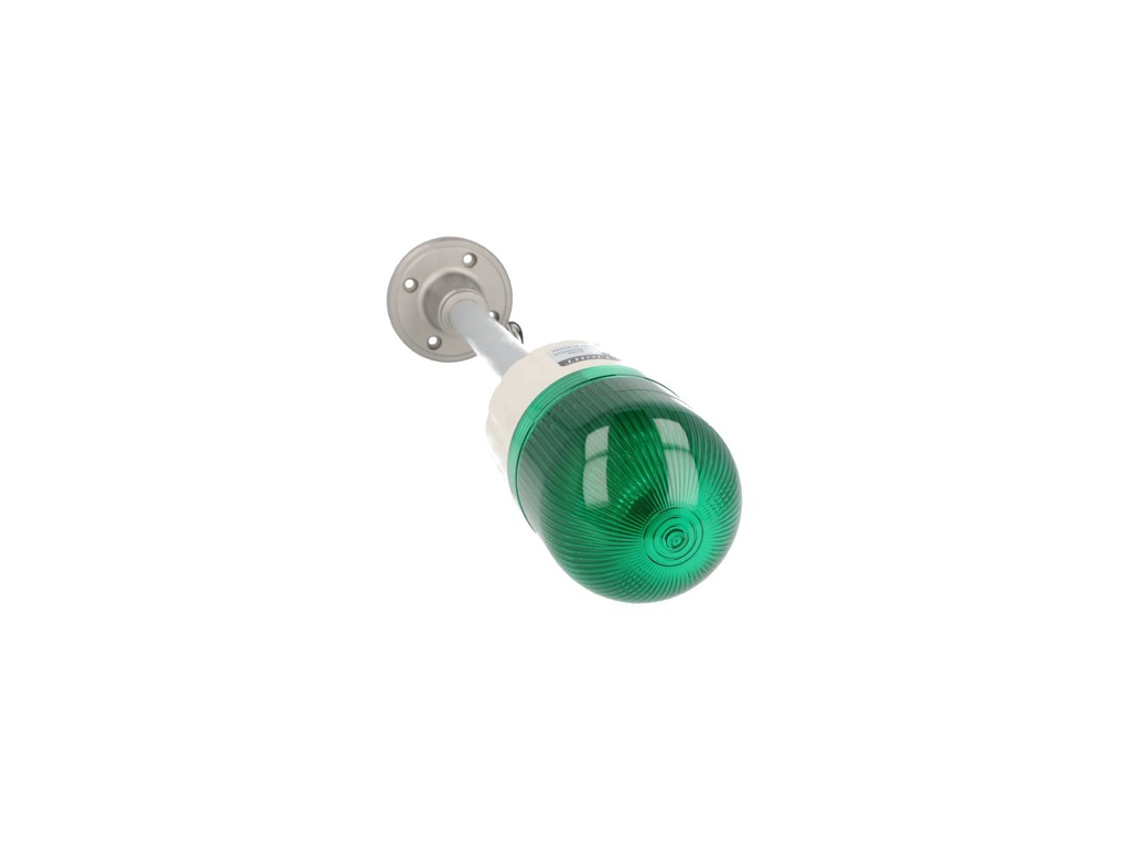 MLPS-110G — FAROLA VERDE 66mm CON ESTROBO Y POSTE 200mm