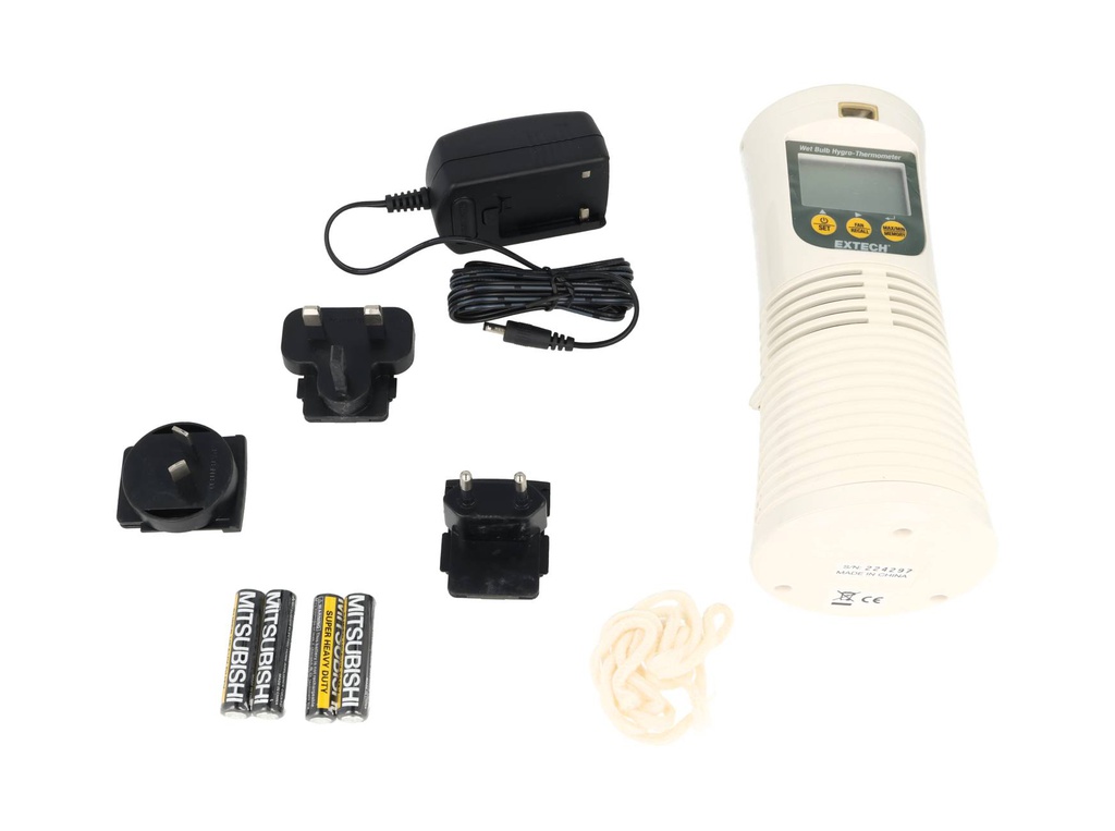 WB200 — TERMO-HIGROMETRO DE BULBO HUMESTADO Y DATALOGGER