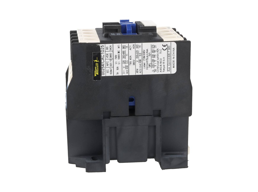 CAC-2540 — CONTACTOR 25A-CA3 40A-CA1 ANTS LC2540-40440VCA, TRABAJO LIVIANO, CONTACTOR AUXILIAR 1NA