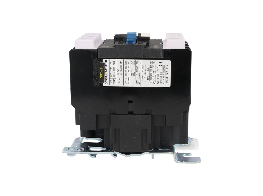 CAC-5010 — CONTACTOR 50A-CA3 80A-CA1 ANTS LC5080-10110VCA, TRABAJO LIVIANO, CONTACTO AUXILIAR 1NA+1NC