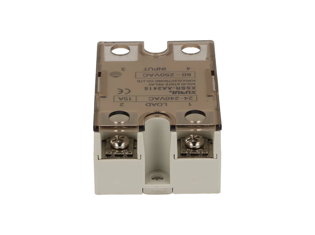 SSR-15AA — RELEVADOR ESTADO SOLIDO 15A/240VCA VOLT CONTROL85-280VCA, PARA CARGAS RESISTIVAS, CON LED INDICADOR, CRUCE POR CERO, SALIDA TRIAC