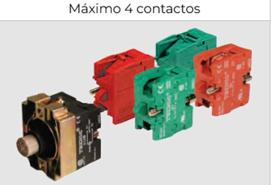 2ASL6LB-1-400 — SELECTOR ILUMINADO 2POS. FIJAS NO INCLUYE LED 6, 12, 24, 48, 110, 230VCA/CD #MCB96*** (***=V) 