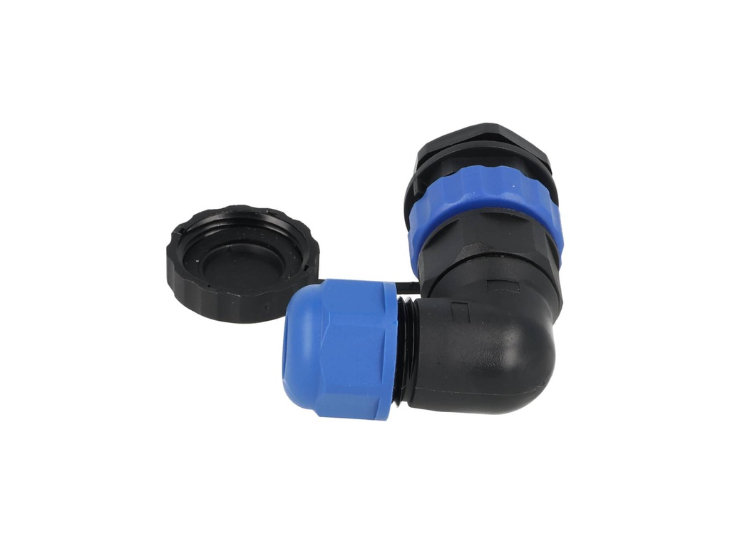 TP-SP20-AP14P — CONECTORES PANEL/ANGULO (PAR) 14PIN, IMPERMEABLES, IP68, 5A/250VCA, DIAMETRO DE BARRENO 20mm, PIN COBRE CHAPEADO EN DORADO/PLATEADO