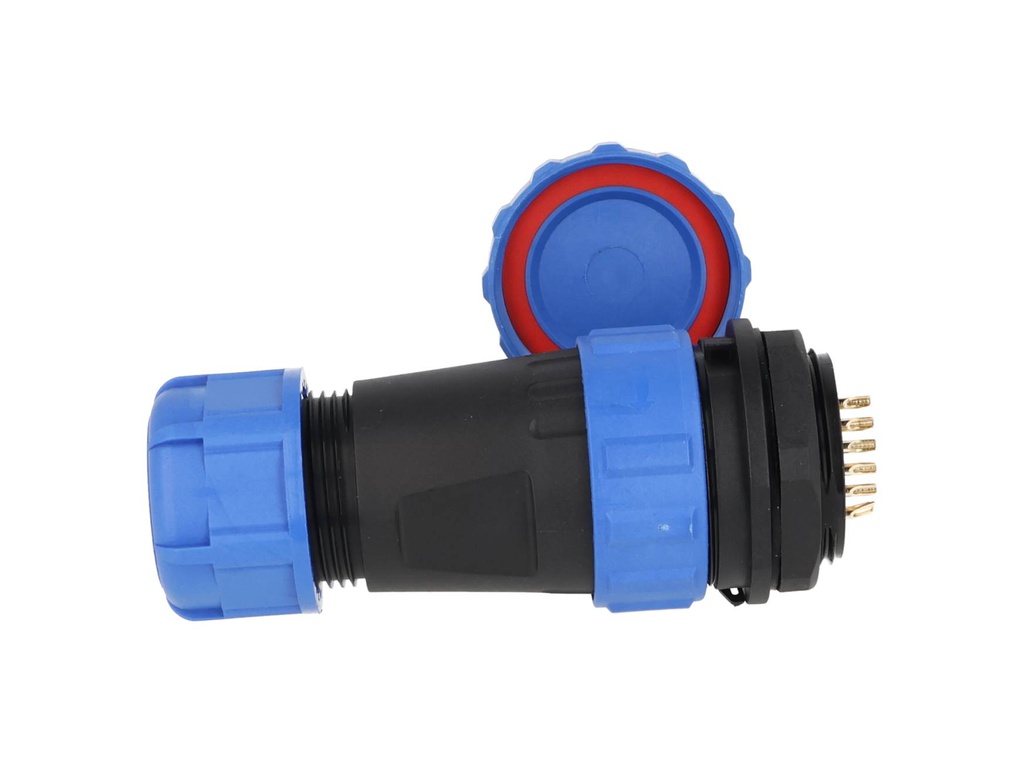 TP-SP28-SP26P — CONECTORES PANEL/RECTO (PAR) 26PIN, IMPERMEABLES IP68, 5A/250VCA, DIAMETRO DE BARRENO 28mm