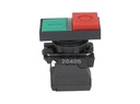 TP-XB5-DLGR — BOTON PULSADOR PLASTICO DOBLE CON LED 22mm1NA+1NC VERDE/ROJO 220/240VCA *NO SON A PRUEBA DE EXPLOSION*