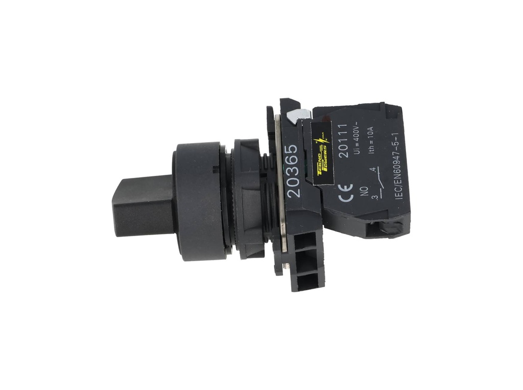TP-XB5-2 — SELECTOR PLASTICO 2POS. 1NA 22mmCA110/15A, CA220/6A *NO SON A PRUEBA DE EXPLOSION*