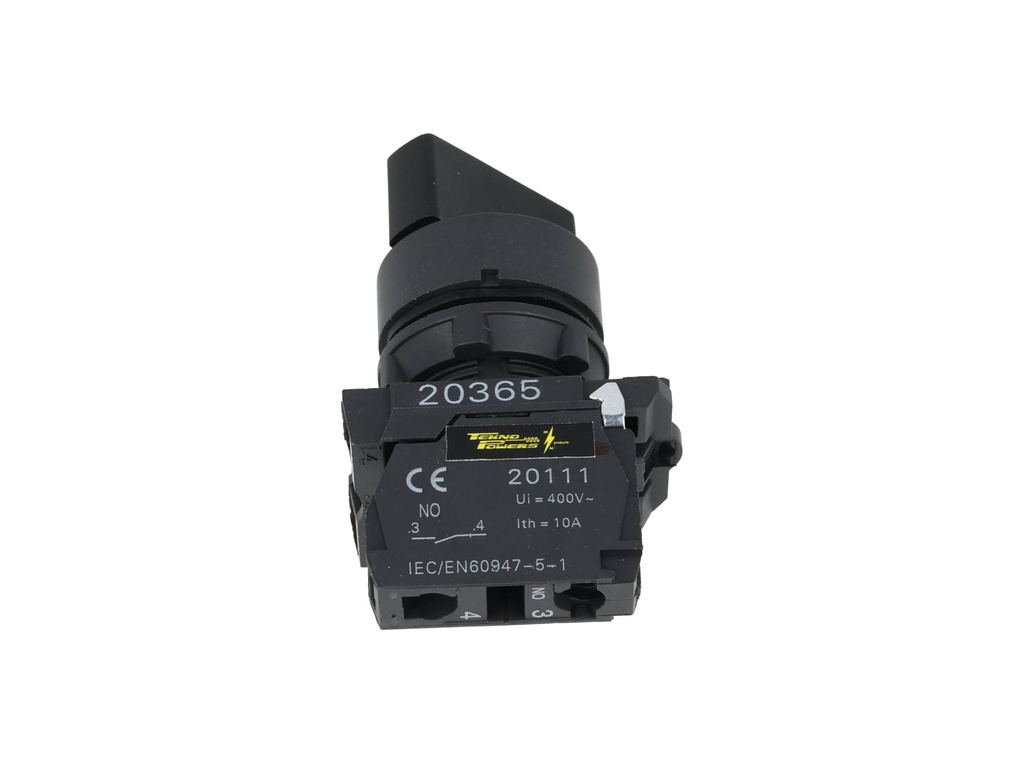 TP-XB5-2 — SELECTOR PLASTICO 2POS. 1NA 22mmCA110/15A, CA220/6A *NO SON A PRUEBA DE EXPLOSION*