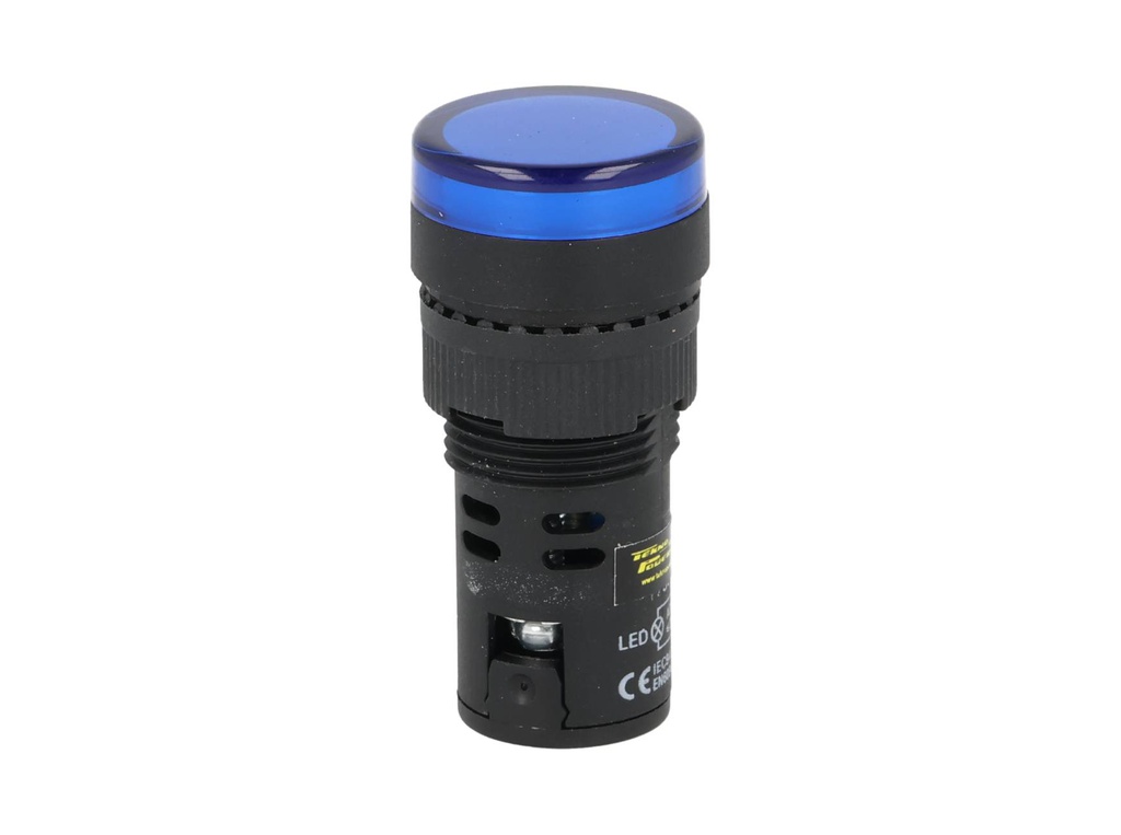 TP-LI16-B24 — LAMPARA PILOTO TIPO LED 24VDCON AC ø 16mmCOLOR AZUL *NO SON A PRUEBA DE EXPLOSION*