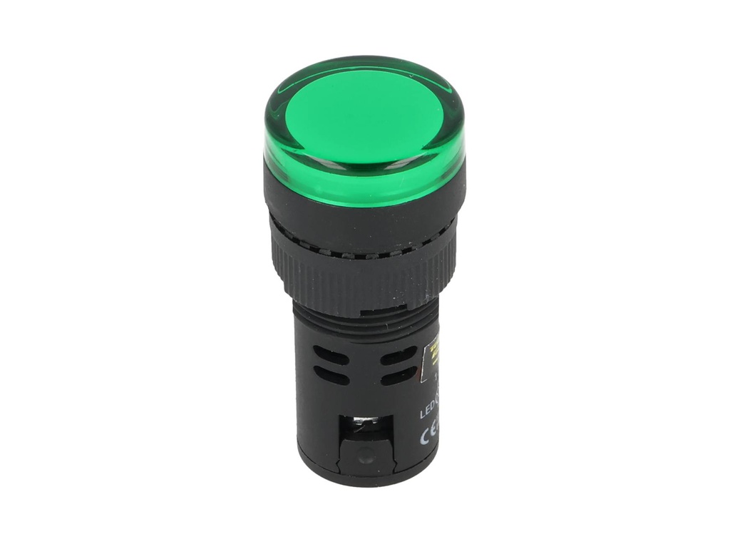 TP-LI16-G — LAMPARA PILOTO LED VERDE 16mm 220VCA*NO SON A PRUEBA DE EXPLOSION*