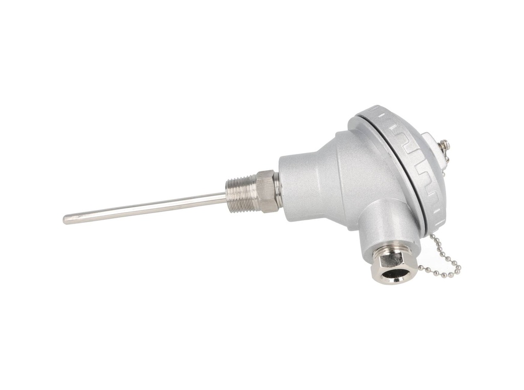 TPCM-J-4 — TERMOPAR COMPACTO TIPO J 1/4  DIAM X 4 , DE U, CONEXION 1/2 NPT A PROCESO CABEZA DE ALUMINIO Y BLOCK CERAMICO DE CONEXION