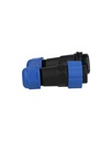 TP-SP20-S2P — CONECTORES EXTENSION/RECTO (PAR) 2PIN, IMPERMEABLES IP68, 25A/250VCA, DIAMETRO DE BARRENO 20mm, PIN COBRE CHAPEADO EN DORADO/PLATEADO
