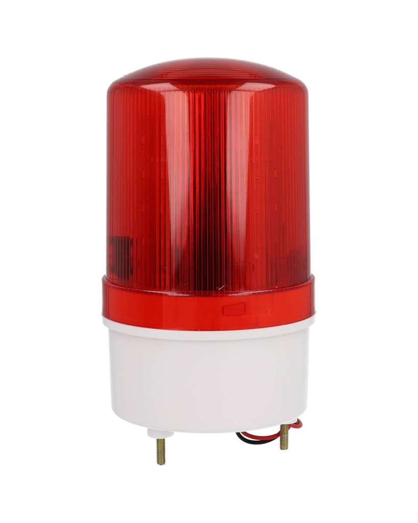 TP-SLR100R100/240 — TORRETA ROTATIVA TIPO LED ROJO CON BUZZER 110/240VCA, IP65, CON SOPORTE PARA PARED