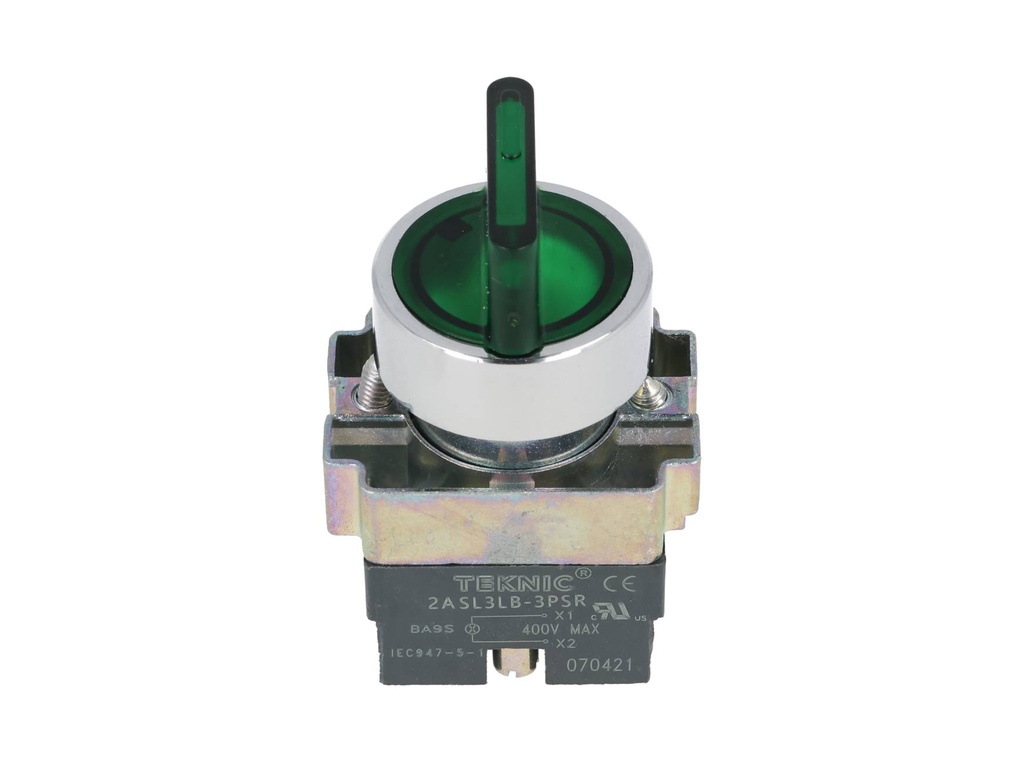 2ASL3LB-4-400 — SELECTOR IL.3POS.C/RET.NO INCLUYE LED 6,, 12,24,48,110,230VCA/CD #MCB93***(***VOL)