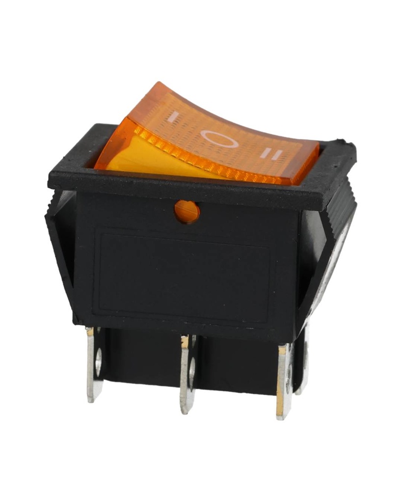 TP-321-2T-Y — INTERRUPTOR 2P2T AMARILLO ON-OFF-ON, 6 TERMINALES
