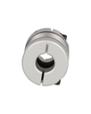 BB-8X8-D20L32 — COPLE FLEXIBLE ALUMINIO D1 8mm, D2 8mm, DEXT 23mm, LONGITUD 32mm, TORQUE 2Nm, VELOCIDAD MAXIMA 18.000RPM