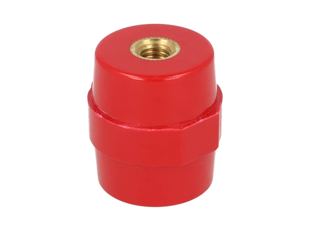 INS-35 — AISLADOR DE RESINA, AWG 35mm, ROSCA M8, CON TORNILLOS 8 X 35 PAVONADOS, AISLAMIENTO 10KV