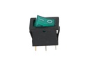TP-KCD-GL — SWITCH ILUMINADO VERDE 1P 1T, 6A/250VCA, 10A/125VCA, 12.5X18mm 4 TERMINALES CICLOS: 10, 000