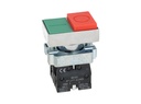TP-P22D-RG — PULSADOR DOBLE VERDE/ROJO 22mm CON CONTACTOS, 1NA 1NC 22mm *NO SON A PRUEBA DE EXPLOSION*