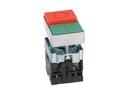 TP-P22D-RG — PULSADOR DOBLE VERDE/ROJO 22mm CON CONTACTOS, 1NA 1NC 22mm *NO SON A PRUEBA DE EXPLOSION*