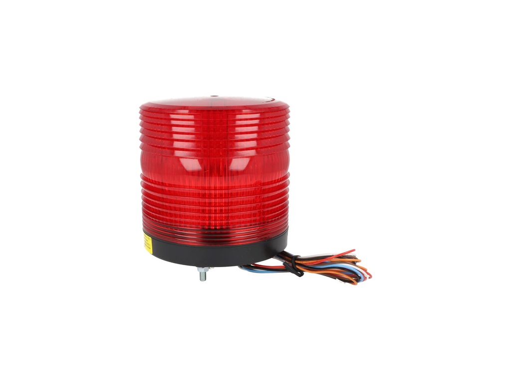MS115T-RFF-R — FAROLA ROJA LED DE ALTA INTENSIDAD, CONSTANTE, INTERMITENTE Y ROTACION 115mm 90-240VCA