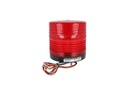 MS115T-RFF-R — FAROLA ROJA LED DE ALTA INTENSIDAD, CONSTANTE, INTERMITENTE Y ROTACION 115mm 90-240VCA