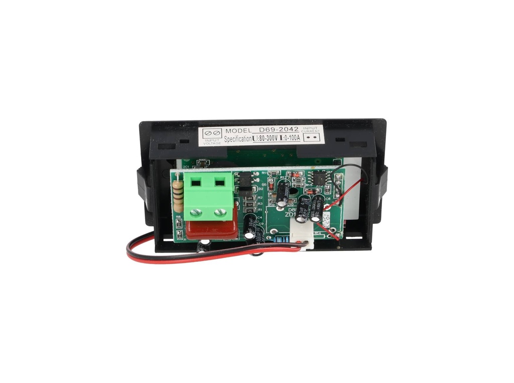 TP-VAP-3-100 — VOLTAMPERIMETRO PARA PANEL80-260VCA, 100AMP, 22KW. RECTANGULAR, 84.6 X 44.6mm, CON DONA ABATIBLE