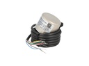 PRID50-100 — ENCODER INCREMENTAL F8mm, 100PPR, D50mm, SALIDA LINEAR DRIVER, ALIMENTACION 5-24VCD, SALIDAS A, B, Z Y ABZ INVERTIDAS, CUERPO ALUMINIO, CABLE 2.5 METROS 