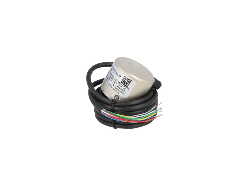 PRID50-360 — ENCODER INCREMENTAL F8mm, 360PPR, D50mm, SALIDA LINEAR DRIVER, ALIMENTACION 5-24VCD, SALIDAS A, B, Z Y ABZ INVERTIDAS, CUERPO ALUMINIO, CABLE 2.5 METROS 