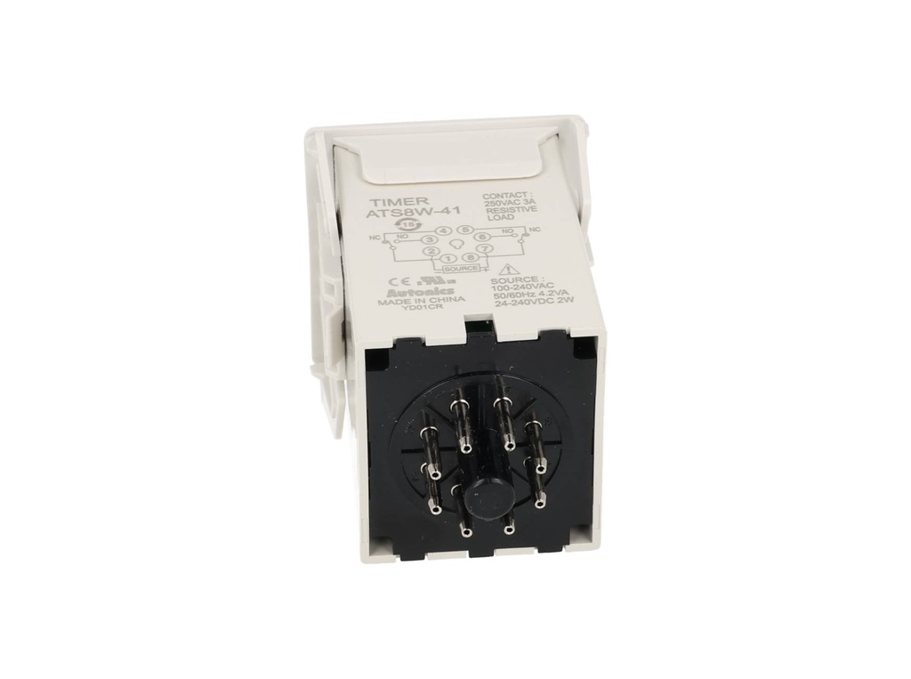 ATS8W-41 — TEMPORIZADOR DOBLE CON VOLTAGE UNIVERSAL 0.1 SEG A 10 HRS.