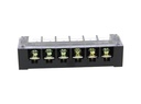 TB-6006 — BLOQUE DE TERMINALES MONTAJE FIJO 60AMP6 POLOS, 600V, CALIBRE 10 AWG, 100°C (A PRUEBA DE FUEGO) , 31x127x38mm