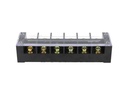 TB-10006 — BLOQUE DE TERMINALES MONTAJE FIJO 100AMP6 POLOS, 600V, CALIBRE 8 AWG 100°C,  (A PRUEBA DE FUEGO) 34x150x43mm