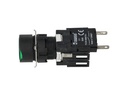 D100YDY — BOTON PULSADOR 16mm, NO ILUMINADO VERDE, RASANTE MOMENATNEO RESTADO NDO, INCLUYE 1CON NA (MAXIMO 2 CONTACTOS) 