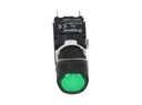 D100YDY — BOTON PULSADOR 16mm, NO ILUMINADO VERDE, RASANTE MOMENATNEO RESTADO NDO, INCLUYE 1CON NA (MAXIMO 2 CONTACTOS) 