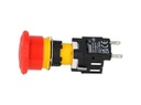 D100YE30K — BOTON PULSADOR HONGO 16mm, 1C NA, GIRARPARA DESENCLAVAR ROJO (MAXIMO 3 CONTACTOS) 