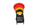 D100YE30K — BOTON PULSADOR HONGO 16mm, 1C NA, GIRARPARA DESENCLAVAR ROJO (MAXIMO 3 CONTACTOS) 