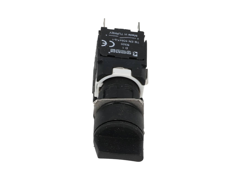 D100YS20 — BOTON SELECTOR 16mm, 2 POSICIONES MANTENIDO, 1CNA, NEGRO