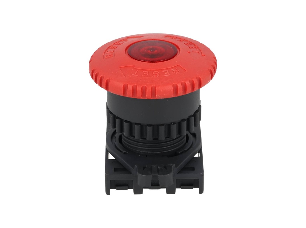S2ER-E4R — BOTON PARO DE EMERGENCIA ILUMINADO, HONGODE 40mm