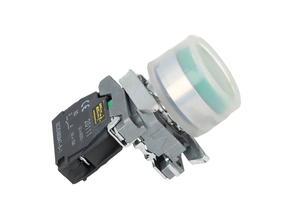 TP-XB4-HOG — BOTON PULSADOR METALICO CON CAPUCHON VERDE22mm NA *NO SON A PRUEBA DE EXPLOSION*