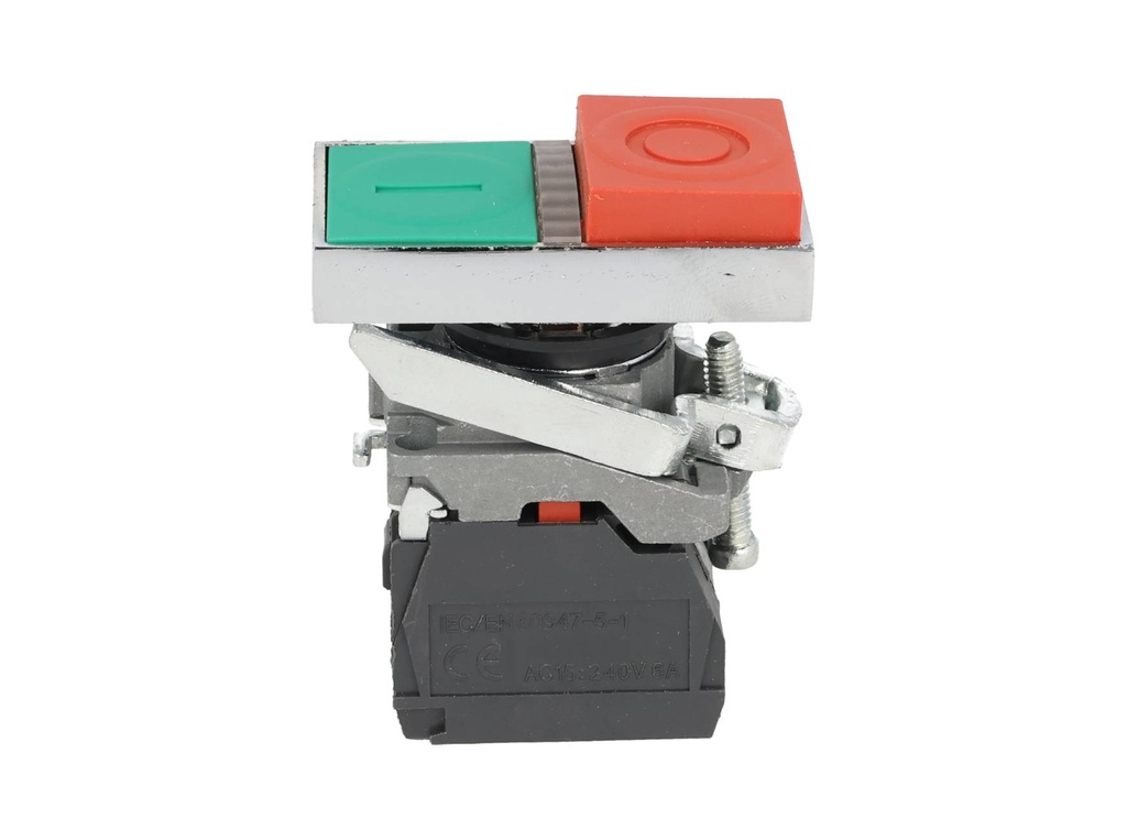 TP-XB4-DLGR — BOTON PULSADOR METALICO ROJO VERDE ILUMINADO 1NC 220/240VCA *NO SON A PRUEBA DE EXPLOSION*