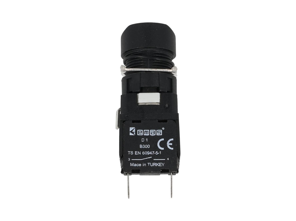 D100YDM — BOTON PULSADOR 16mm, NO ILUMINADO AZUL, RASANTE MOMENTANEO RESTADO NDO INCLUYE 1CON NA (MAXIMO 2 CONTACTOS) 